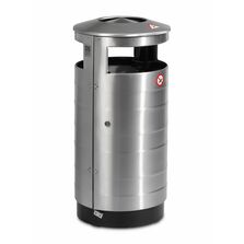 Corbeille en inox pour espace urbain - Diam 42 cm | AUSTRALIA RELIEF 