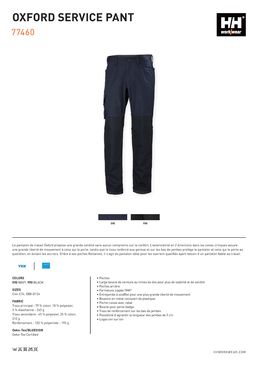 Pantalon de travail à large boucle de ceinture | OXFORD SERVICE PANT