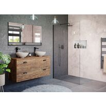 Paroi de douche épurée en verre de sécurité et aluminium | Alina