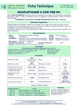 Résine spéciale polyuré-uréthane classée non inflammable | Souplethane 5 COR FRB M1