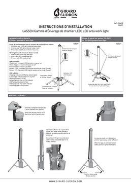 Eclairage de chantier LED sur secteur 55 W 6 000 K 6 100 lm IP65 230 V | LASSEN 