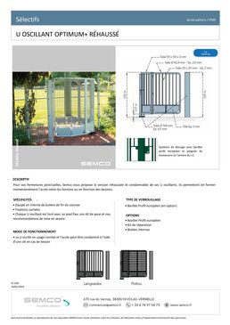 Sélectif d’accès | U oscillant Optimum+ réhaussé en acier