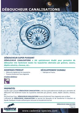 Déboucheur super puissant | CADENTIA DÉBOUCHEUR CANALISATIONS