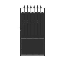 Portillon SANTEUIL plein acier anti-co noir | LAPEYRE SERVICES