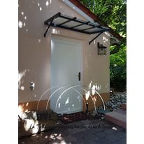 Marquise droite et épurée en aluminium et verre trempé 4 mm | Vila