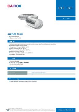 Gaines flexibles aluminium | ALUFLEX N M0 et SONOFLEX I M0/M1