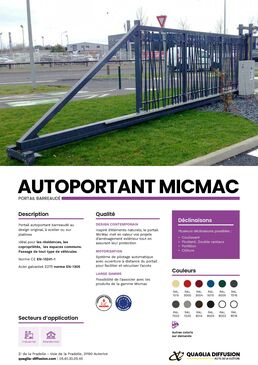 Telechargement documentation technique - [Portail barreaudé autoportant ...