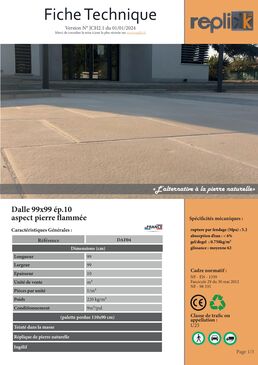 Dalles flammées 99 x 99