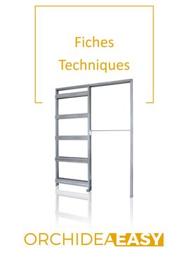 Vantail simple à galandage ajouré pour cloisons en plaques de plâtre | ORCHIDEA EASY 