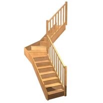Escalier Faubourg quart tournant intermédiaire rampe Moulure | LAPEYRE SERVICES